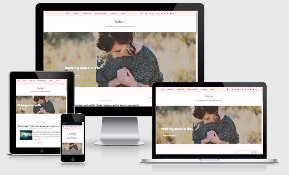 Kalon Blogger Template - Template miễn phí 2017 đẹp