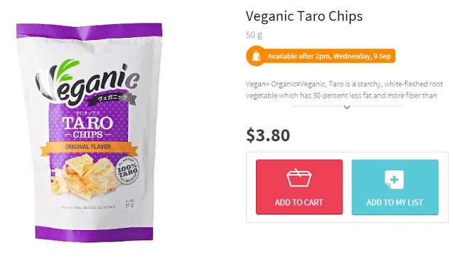 Veganic Taro Chips Redmart