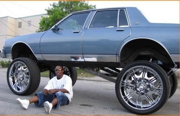 Whatever the trip is with Blacks and big rims must be the analog to Whites