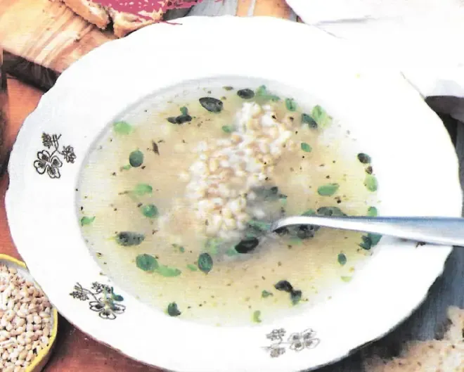 Minestra d’orzo alla maggiorana