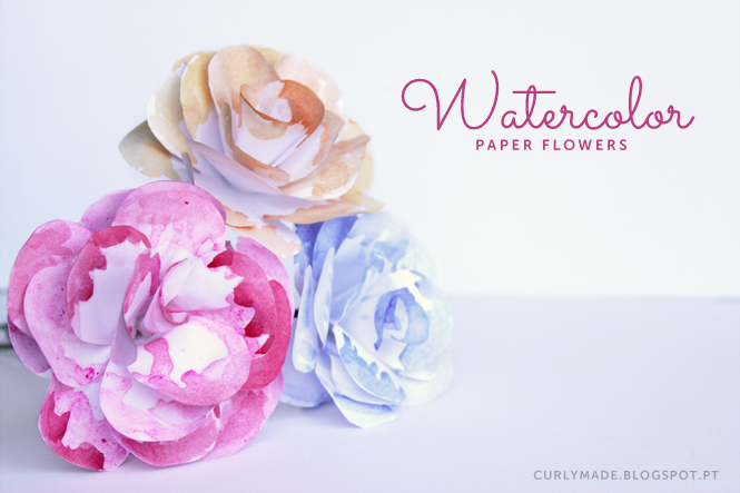 for used paper watercolor Flowers Curly DIY Made: Paper Watercolor