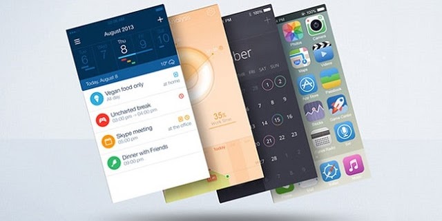 Mobile App Screens Mock-ups in PSD