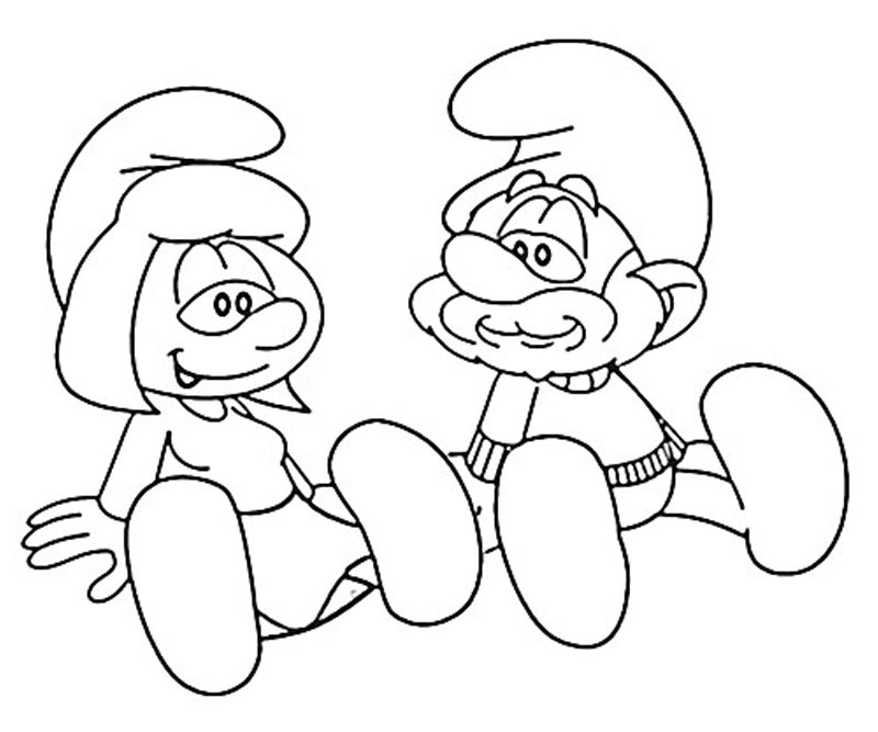 #17 Papa Smurf Coloring Page