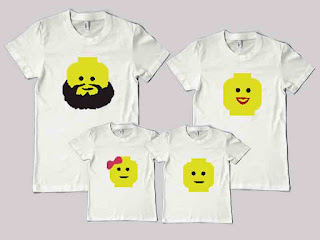 kaos couple family gambar lego