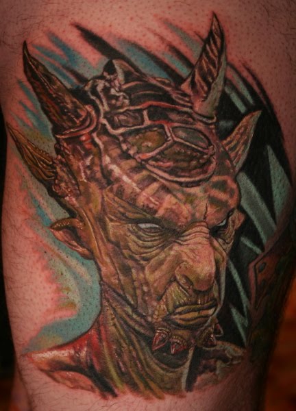 Alien Creature Portrait Tattoo