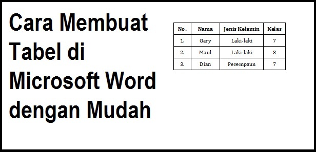 Cara Membuat Tabel di Microsoft Word dengan Mudah