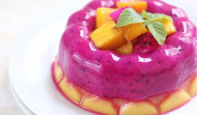 Resep puding buah segar