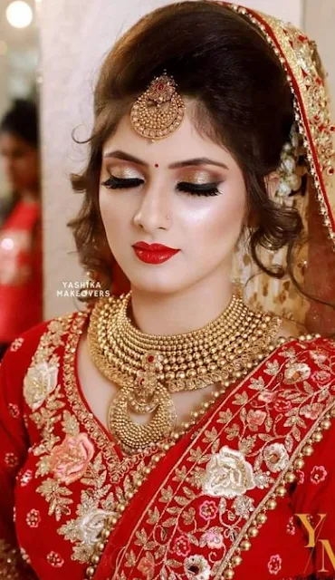 Indian Traditional bridal beauty and makeup