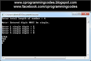 Output of Random Number Pyramid C program