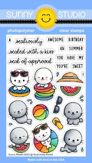 Sunny Studio Blog: Sealiously Sweet Seal Punny 4x6 Clear Photopolymer Stamp Set