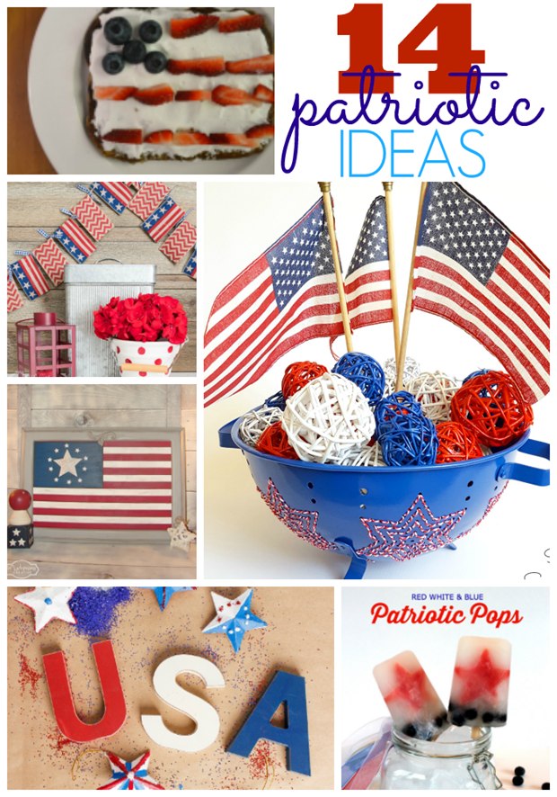 14 Patriotic Ideas at GingerSnapCrafts.com #redwhiteandblue #4thofJuly