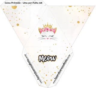 Gatita Princesa: Cajas para Imprimir Gratis.