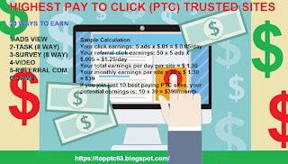 how to earn online with ptc sites upto 780 per month