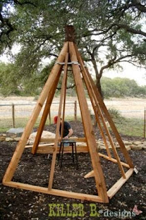 DIY ideoita - DIY Cedar Pelaa Teepee