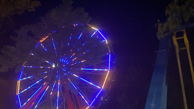 Lake Compounce Ferris Wheel Night Time Lights