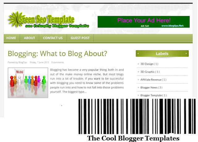 Green SEO Blogger Template