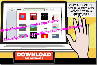 iPad-iPhone and computer Tips: Control iTunes,Spotify,Windows Media Center using Gestures 