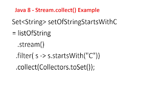 Java 8 - Stream.collect() Example