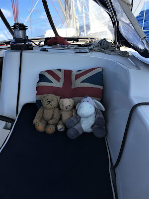 Cuddly toys at sea