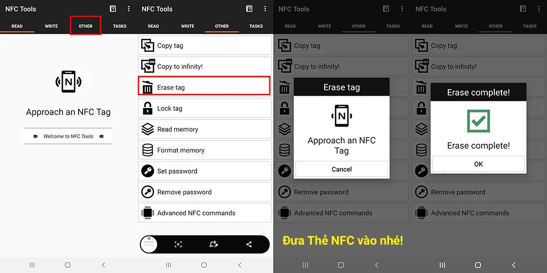 Hướng dẫn Ghi dữ liệu Card Visit trực tiếp vào thẻ NFC