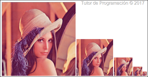 píramide gaussiana opencv