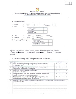 Borang Soal Selidik Hubungan Etnik - Gontoh