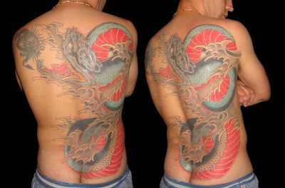 Dragon Tattoo,  tattoo men, back tattoo
