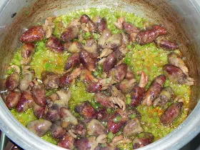 coraçãozinho de galinha risoto
