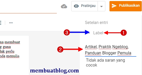 Buatlah Label Artikel !