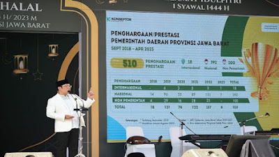 Gubernur Sampaikan Capaian Pembangunan Jabar saat Halalbihalal Idulfitri Tingkat Provinsi