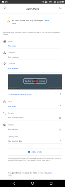 Add a Place di Google Maps