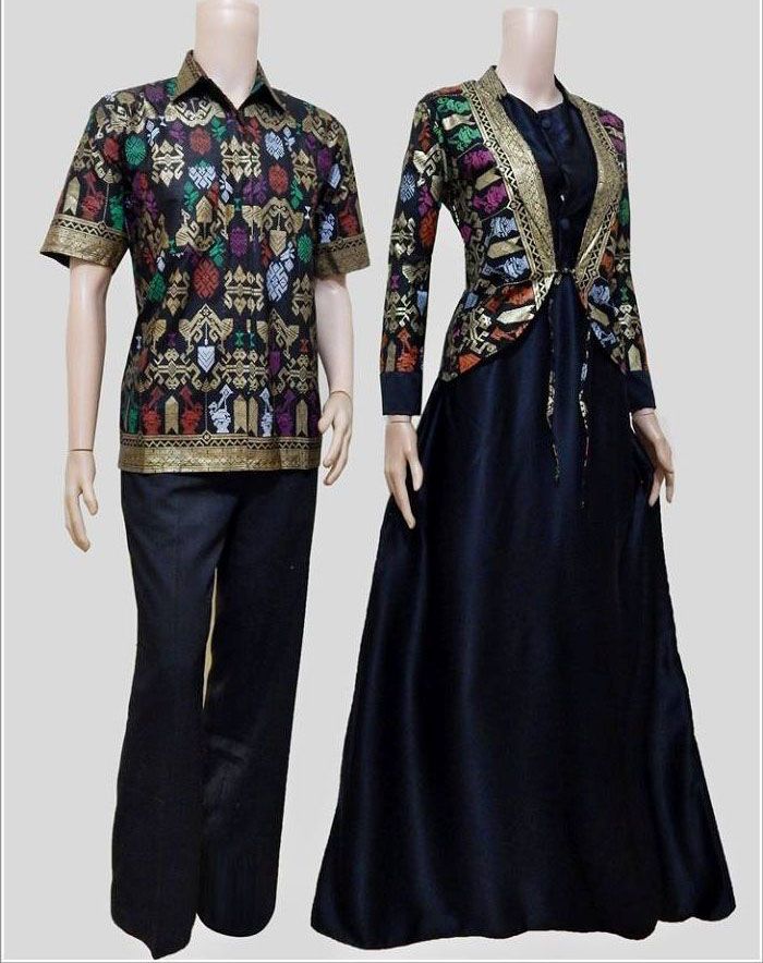 24 model  baju  batik muslim couple  modern  terbaru dan 