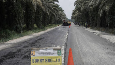 Jalan Alternatif Pekanbaru - Siak dalam Proses Pengaspalan