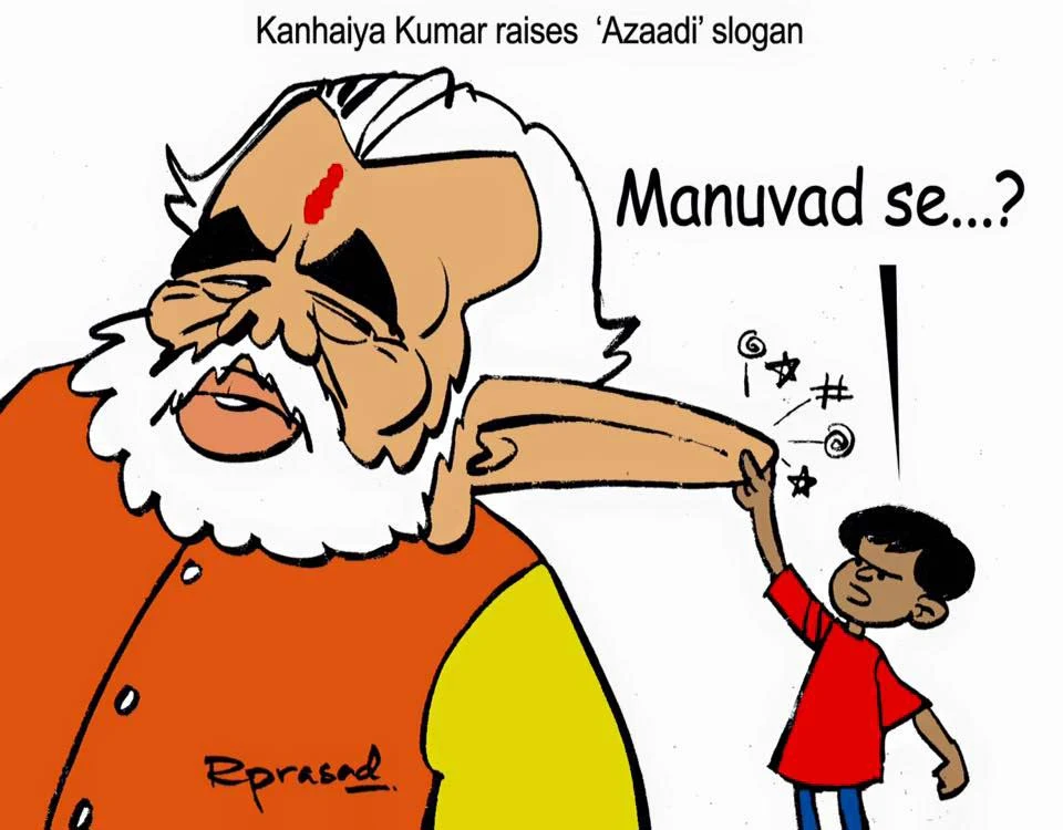 Kanhaiya Kumar raises 'Azaadi' slogan