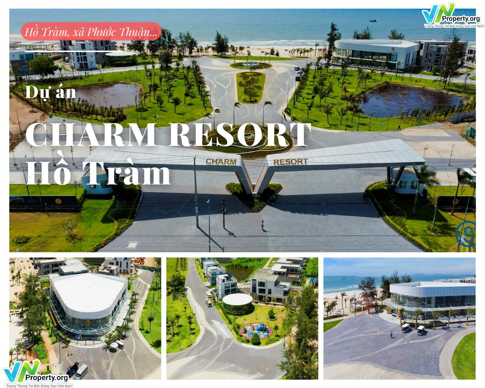 Hình ảnh thực tế dự án Charm Resort Hồ Tràm
