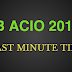 IB ACIO 2017 Last Minute preparation Tips