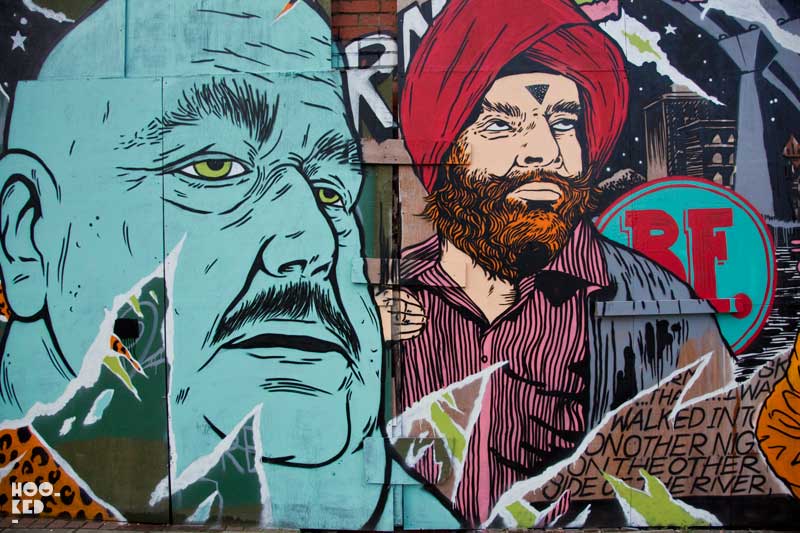 London street art - Broken Fingaz Crew Mural