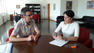 El vicerrector del Campus de Ponferrada (León) se reunió con la portavoz de Ciudadanos, Rosa Luna.