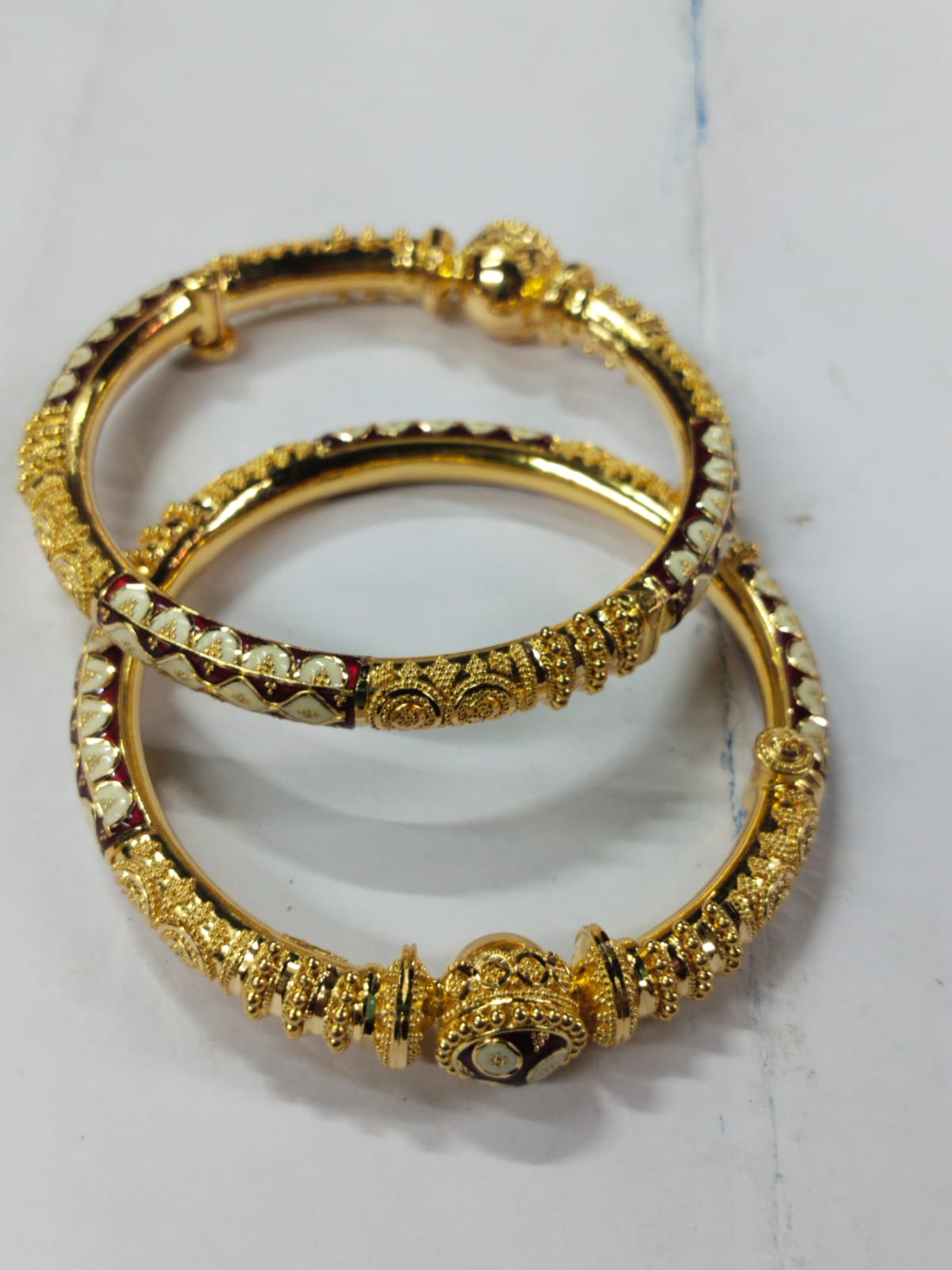 kolkata gold meena bala kada bangle for export 21kt 22kt , gold jewelery manufacturer karigar exporter kolkata india,