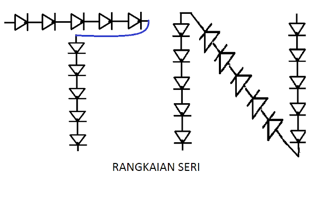 Membuat Rangkaian Paralel dan Seri menggunakan Lampu LED