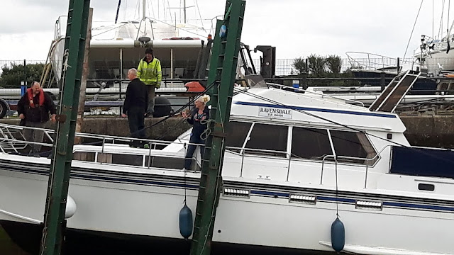 Another photo of Ravensdale in the boat hoist