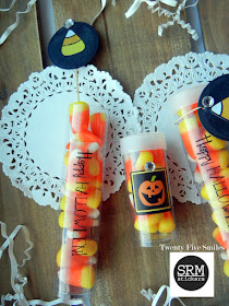 SRM Stickers Blog - Crafty Halloween Tubes by Angi - #halloween #treats #tubes #stickers #favors #DIY