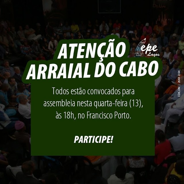 Assembleia  dos profissionais de Arraial do Cabo 