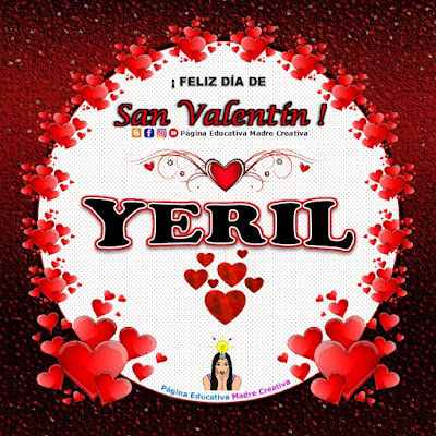 Feliz Día de San Valentín - Nombre Yeril