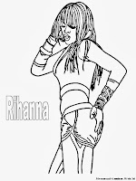 Gambar Rihanna Untuk Mewarnai