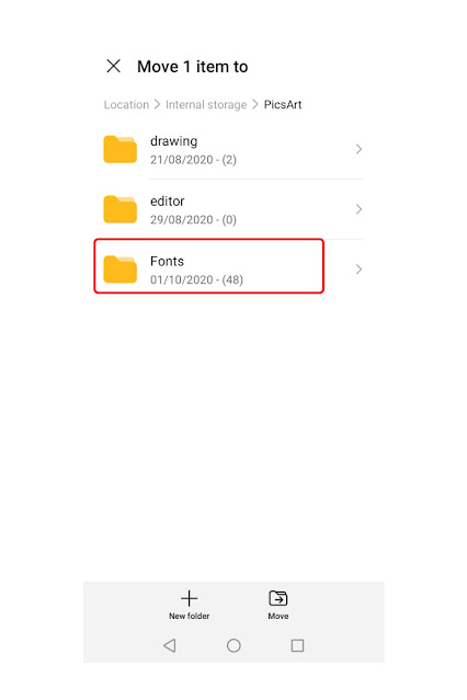 install font di picsart step 13