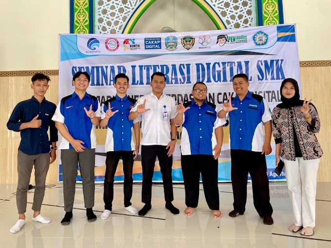 Seminar Literasi Digital Menjadi Generasi Cerdas dan Bijak di Era Digital SMK Muhammadiyah 3 Dolopo