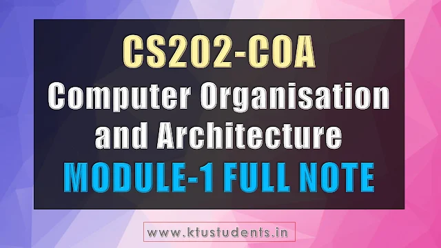 ktu coa note module-1