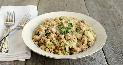 Quinoa and Chickpea Salad with Lemon Tahini Dressing