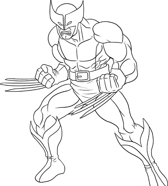Favorite 5 Wolverine coloring pages